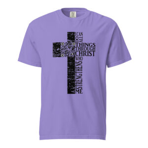 All Things-Unisex garment-dyed heavyweight t-shirt - Violet, 3XL