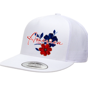 America Flowers Trucker Cap